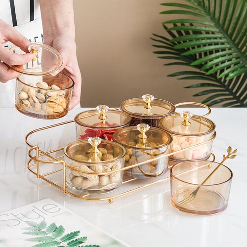 Nordic Fruit Dessert Snacks Serving Platter Glasses Bowl