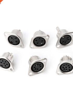 10PCS 3/4/5/6/7/8PIN Panel Mount Female Jack DIN Adapter MID
