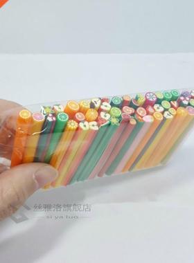 20pcs/Set Fruit Slices Slime /Nails Beauty Clay Artificial