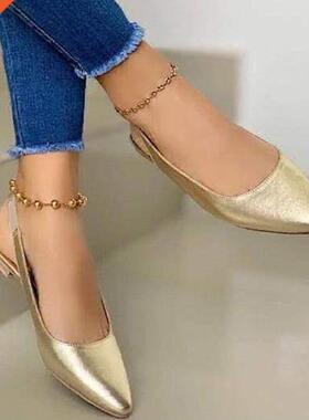 Summer Wedges Sandals Women Shoes Classic Pointed Toe Buckle