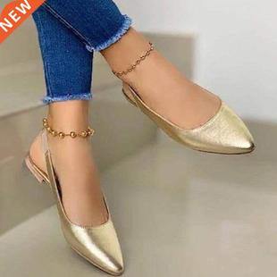 Summer Wedges Sandals Women Shoes Classic Pointed Toe Buckle