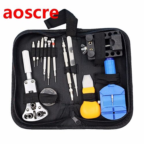Black Multi-functional Canvas Watch Repair Portable Tool Bag