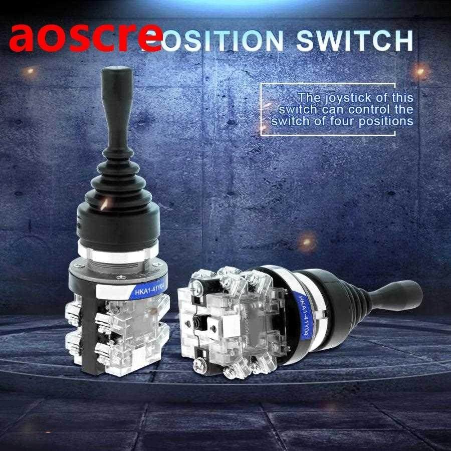 4NO 4 Position Cross Rocker Switch AC 80V 15A Joystick Wobb