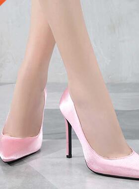 Ladies pumps office heel shoes women pointed sandals high q