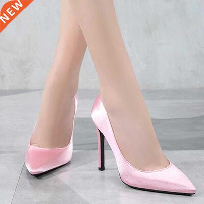 Ladies pumps office heel shoes women pointed sandals high q