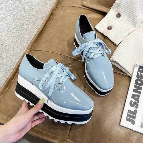 2021 Spring New Women Flat Platform Shoes Slip on Moccains L