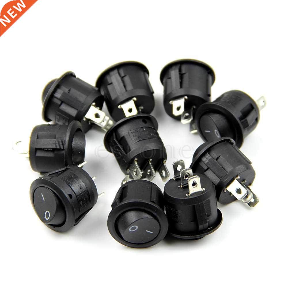 5PCS Mini Round 3 Pin SPDT ON-OFF Rocker Switch Snap-in L15