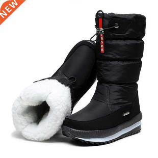 Women Snow Boots Platform Winter Boots Thick Plush Waterproo