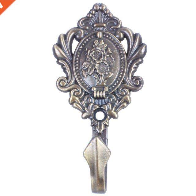 1 Pair Rose Pattern Alloy Drapery Curtain Hold Backs Tieback