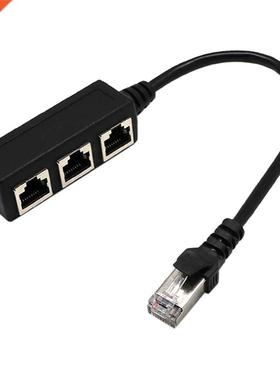 New RJ45 Y Splitter Adapter 1 to 3 Port Ethernet Switch Cabl