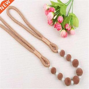 2PCS Curtain Hooks Curtains Tie Backs Tassels Holder Flocke