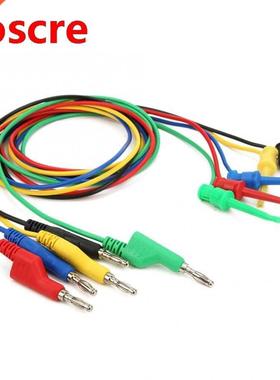 P1045 5Pcs 4mm 1m Stackable Banana Plug to Test Clip Multime