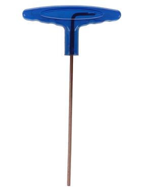 Blue Plastic Handle T Shape 3mm Dia Hex Spanner Key Wrench C
