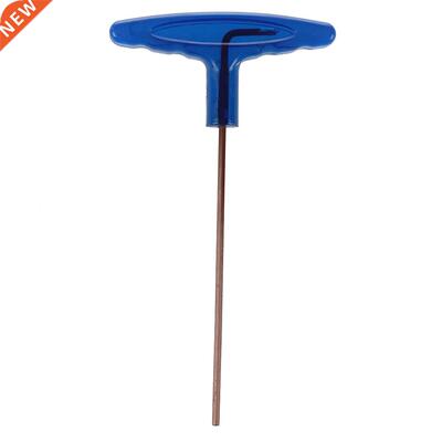 Blue Plastic Handle T Shape 3mm Dia Hex Spanner Key Wrench C