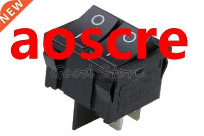 KCD5 On/Off Car Dashboard DPST 6A 250V 4pin Black Dual Snap-