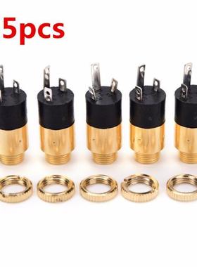 5 Pcs/lot Gold PJ92 .5mm Stereo Female Sockect Jack .5 Au