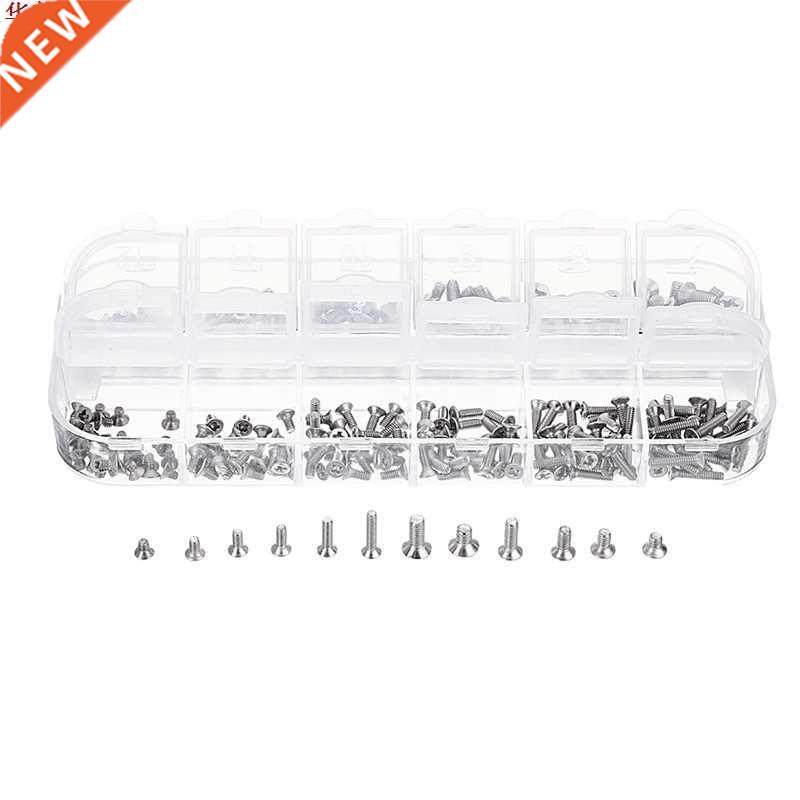 MXSP7 240Pcs Mini Phillips Screw 304 Stainless Steel Flat H