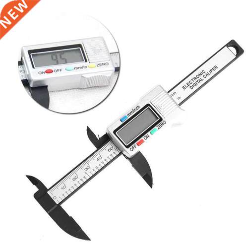 100mm 4inch LCD Carbon Fiber Vernier Caliper Gauge Micromete