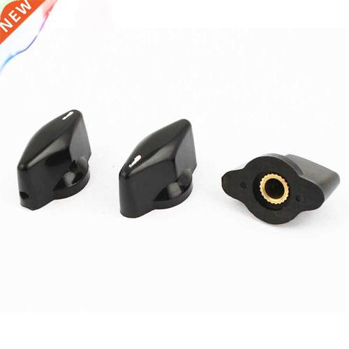 3pcs x Black Plastic Rotary Switch Knobs Cpas 6mm Dia Shaft