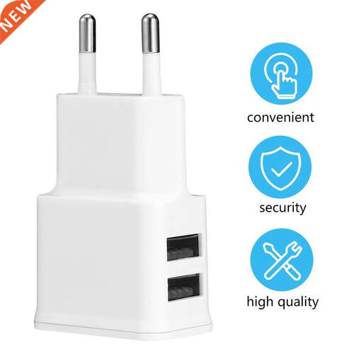 Dual USB Charger 2A Travel EU Plug Adapter portable Wall cha