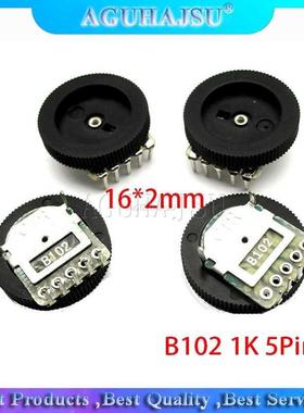 10pcs Doule Gear tuning potentiometer 102 1K 5Pin 16*2mm D