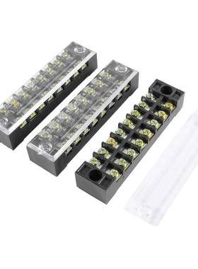 Pcs 8 Positions Dual Rows Covered Barrier Screw Terminal B