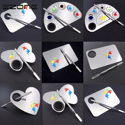 Stainless Steel Paint Palette For Water Color Acrylic Makeup