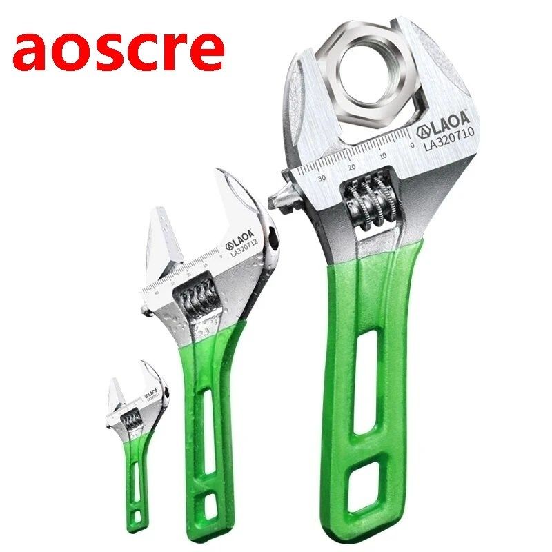 LAOA Wrench Short Handle Adjustable Spanner HCS Material Las