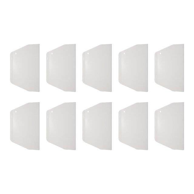 10X Flat White Plastic Cake Decorator Dough Pastry Scraper T