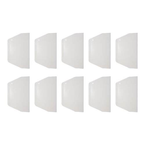 10X Flat White Plastic Cake Decorator Dough Pastry Scraper T