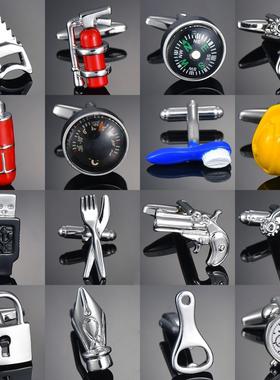 New Luxury Sandhour Cufflinks High-grade Safety Hat/Fire Ext