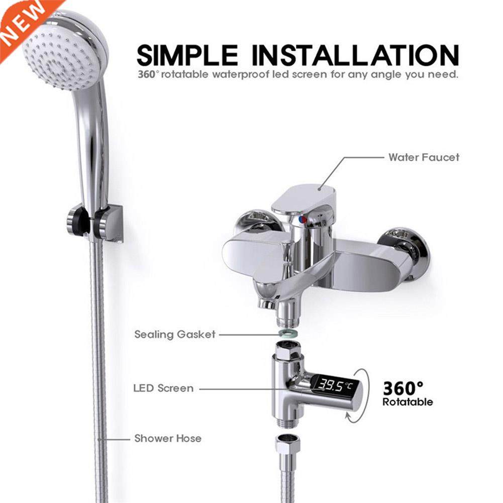 Digital Shower Temperature Led Display Water Thermometer Rea