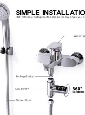 Digital Shower Temperature Led Display Water Thermometer Rea
