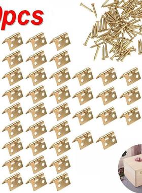 50pcs/Lot Cainet Door Hinges rass Plated Mini Hinge Small