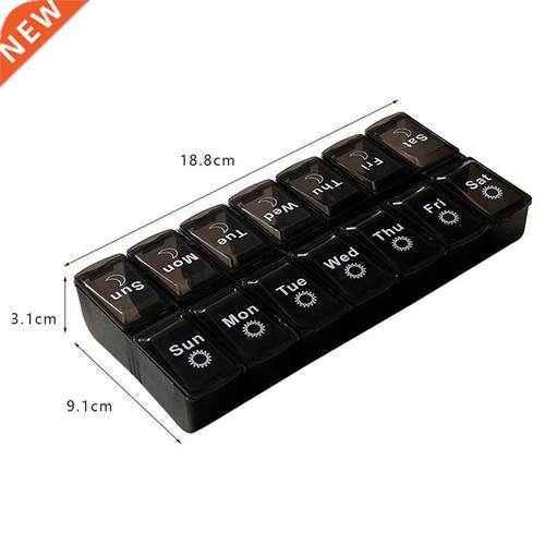 Weekly Pill Box Travel Medicine Storage Pill Case Organizer