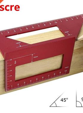 Red Woodworkng Multfunctonal Square 45 Degrees 90 Degree