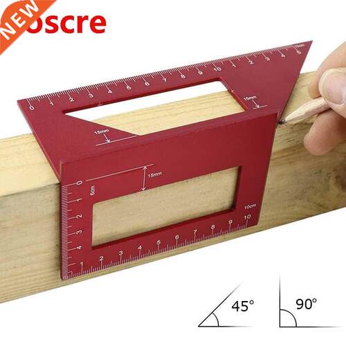 Red Woodworkng Multfunctonal Square 45 Degrees 90 Degree