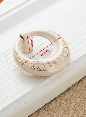 Zinc Aolly Ivory White Cabinet Handles Kitchen board Door Pu