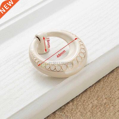 Zinc Aolly Ivory White Cabinet Handles Kitchen board Door Pu