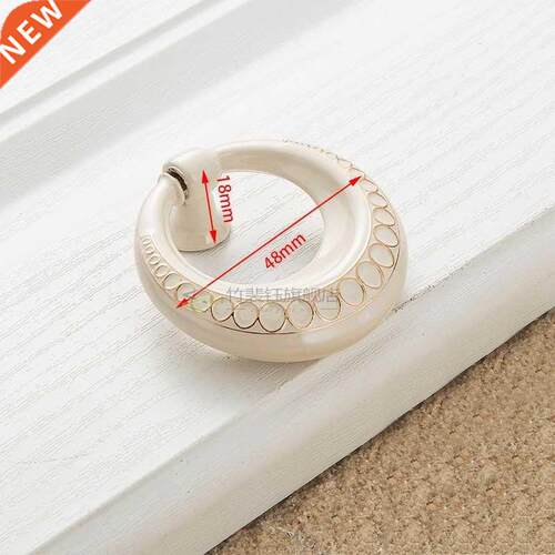 Zinc Aolly Ivory White Cabinet Handles Kitchen board Door Pu