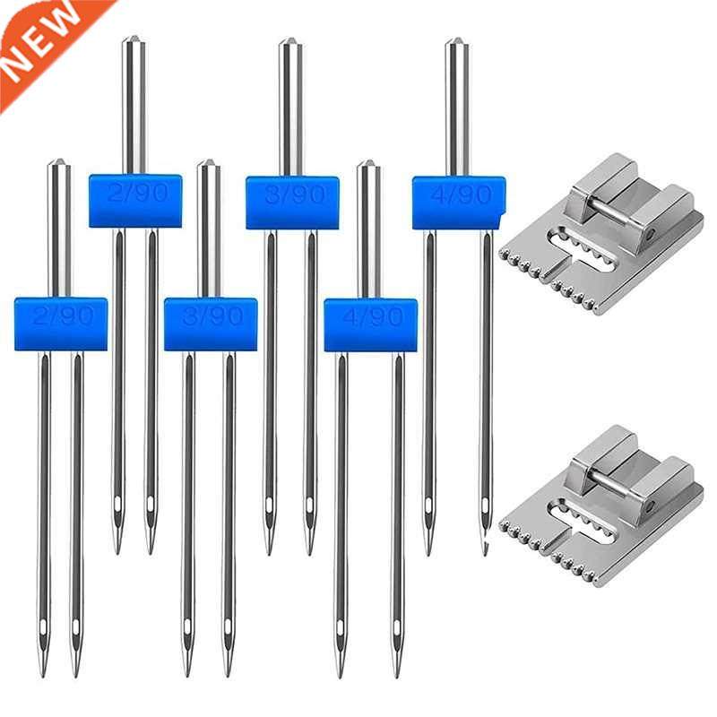 6Pack Twin Needle Double Needle with 2 PCS 9 Groove Pintuck