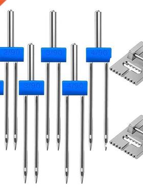 6Pack Twin Needle Double Needle with 2 PCS 9 Groove Pintuck