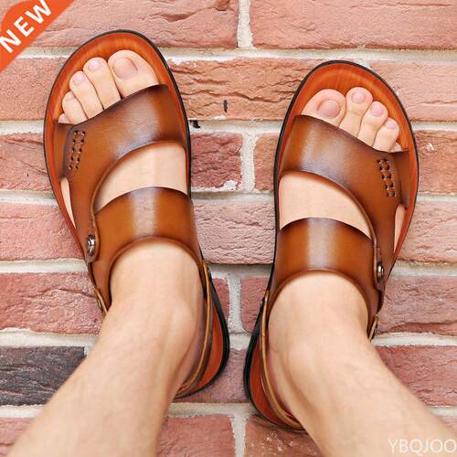 sandals for men outdoor leather 2022 summer Men Shoes Genuin
