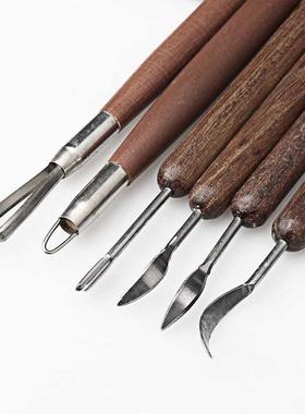 6PCS/Set Pottery Ceramics Tools Carved Polymer Clay Modeling