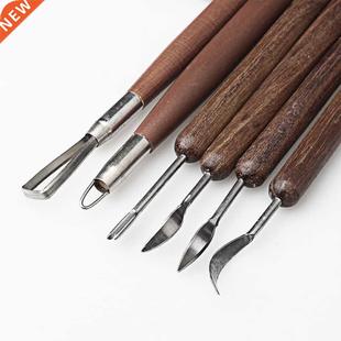 6PCS/Set Pottery Ceramics Tools Carved Polymer Clay Modeling
