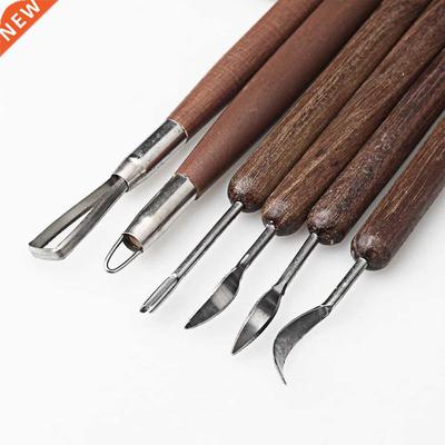 6PCS/Set Pottery Ceramics Tools Carved Polymer Clay Modeling