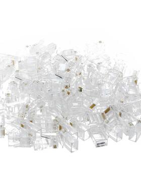 RJ45,8P8C,CAT 5 Transparent Crimp Connector Plug , 100 Piece
