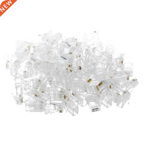 RJ45,8P8C,CAT 5 Transparent Crimp Connector Plug , 100 Piece