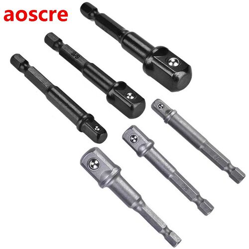 Adapter for drill bit 3-piece socket adapter with 1/4 inch t