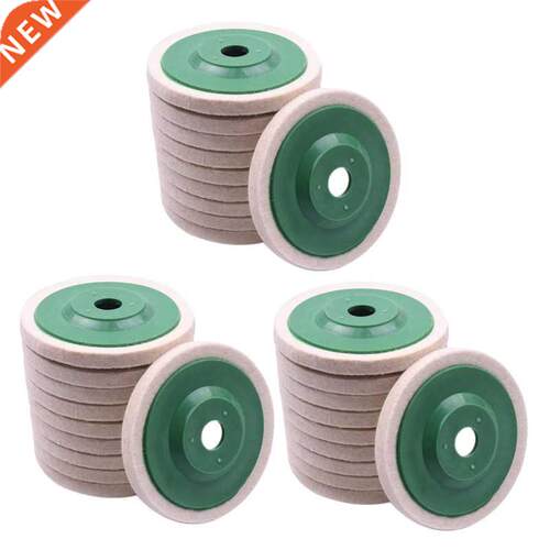 30Pcs 100mm 4 Inch Wool Buffing Round Polishing Wheels Pads